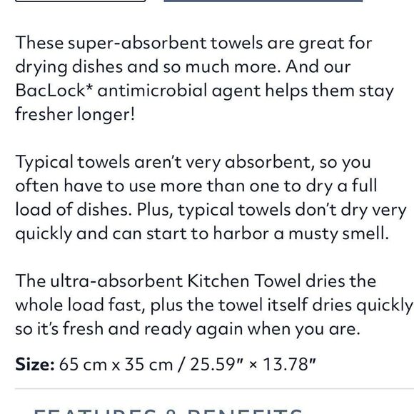 Norwex Kitchen Towel and Kitchen Cloth set of 2 NWT - Picture 7 of 10